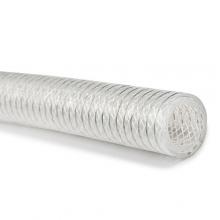 TYPE TSPO-Transparan Stainless Steel Helix dan Polyester Fiber Braid Reinforced Silicone Hose