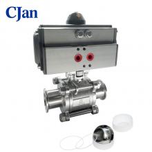 Baja Stainless Sanitary Katup 3 pc Ball Pneumatic