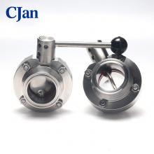Jepit Baja Stainless Sanitary Adaptor Butterfly Vave For Food Milk