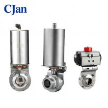 Katup Kupu-kupu Stainess Stainless Steel Pneumatic