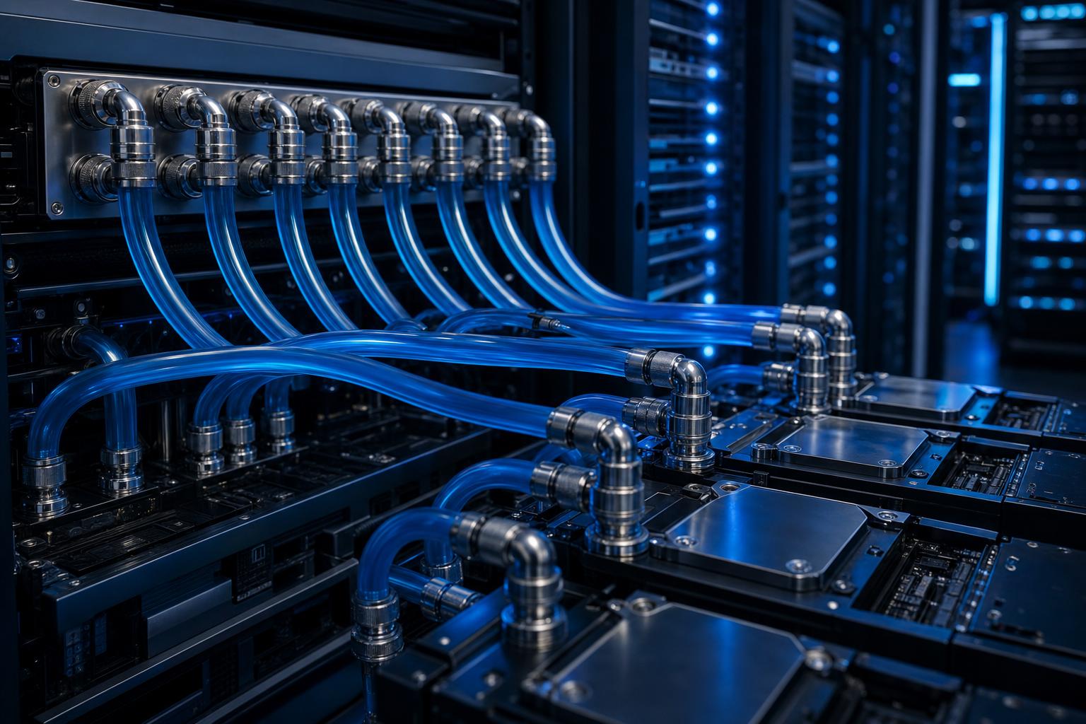 AI Data Center Liquid Cooling Hose Routing
